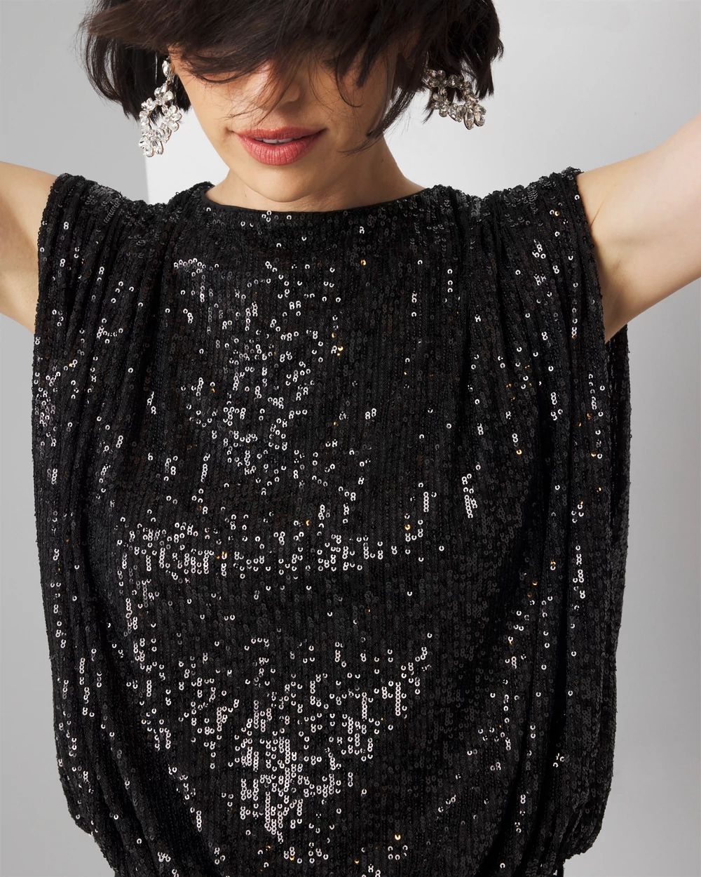 High Neck Embellished Top