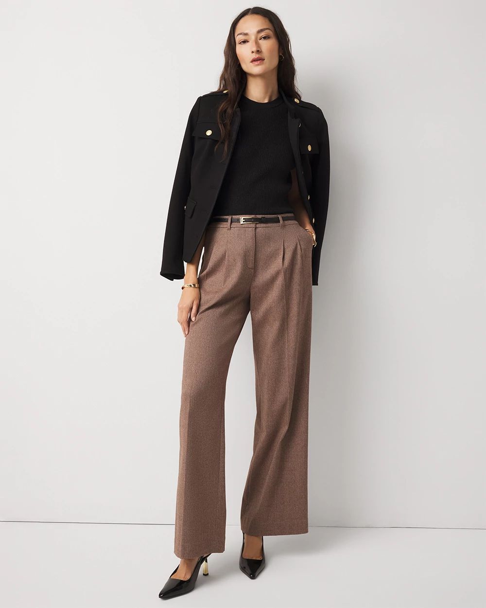 Ponte Button Detail Jacket