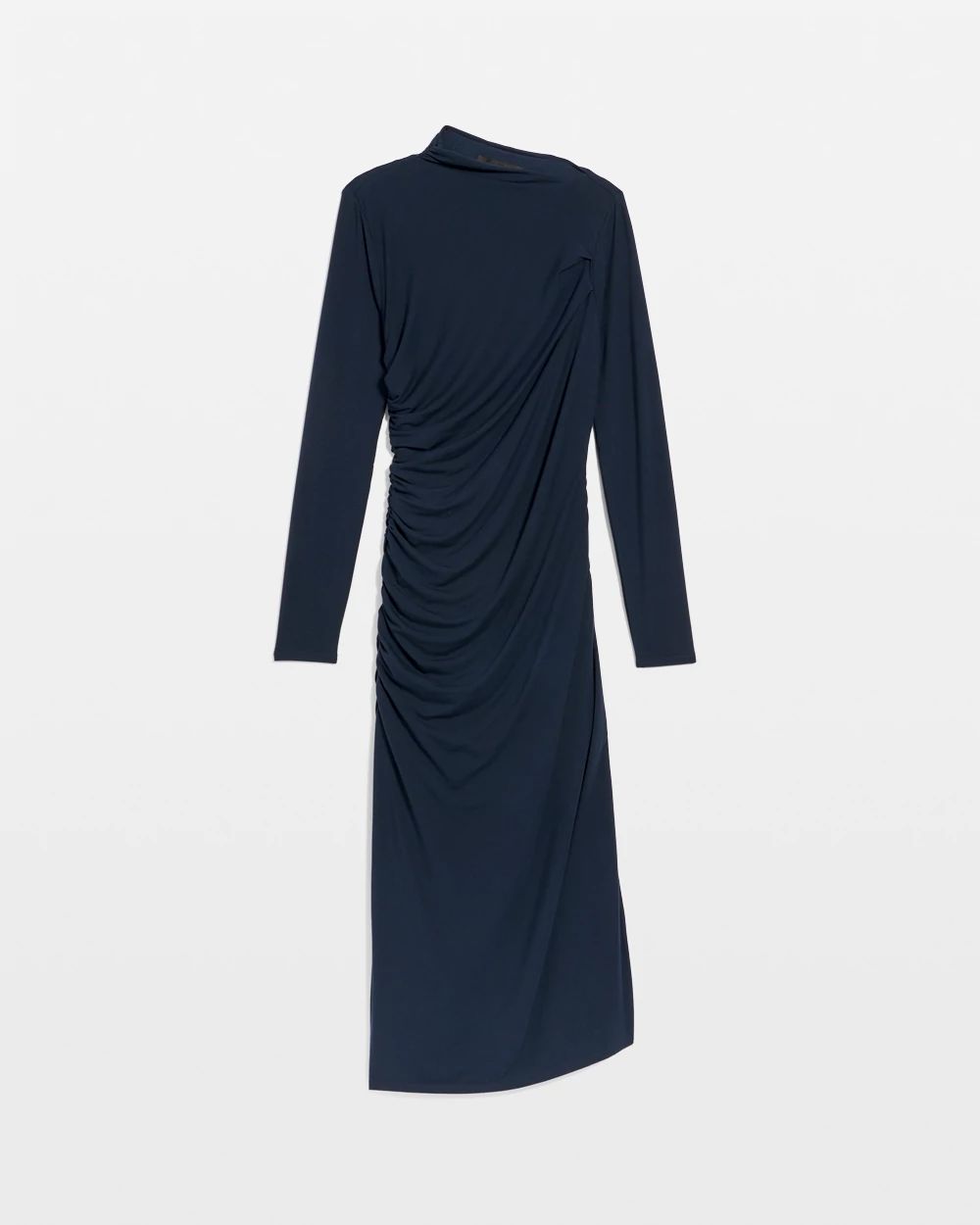 Asymmetrical Mockneck Bodycon Dress