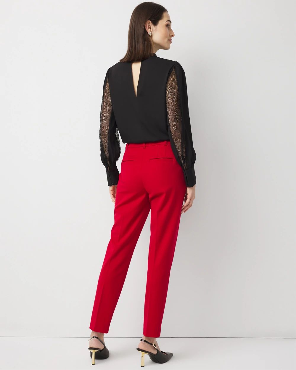 High-Rise Elle Slim Ankle Pant