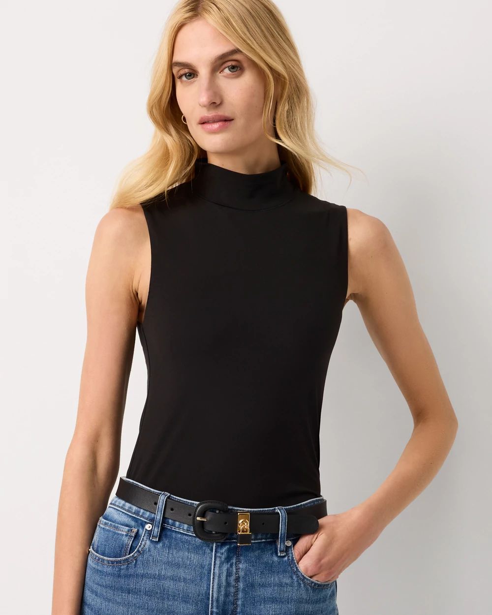 WHBM FORME™ All Ways Stretch Mock Neck Tank
