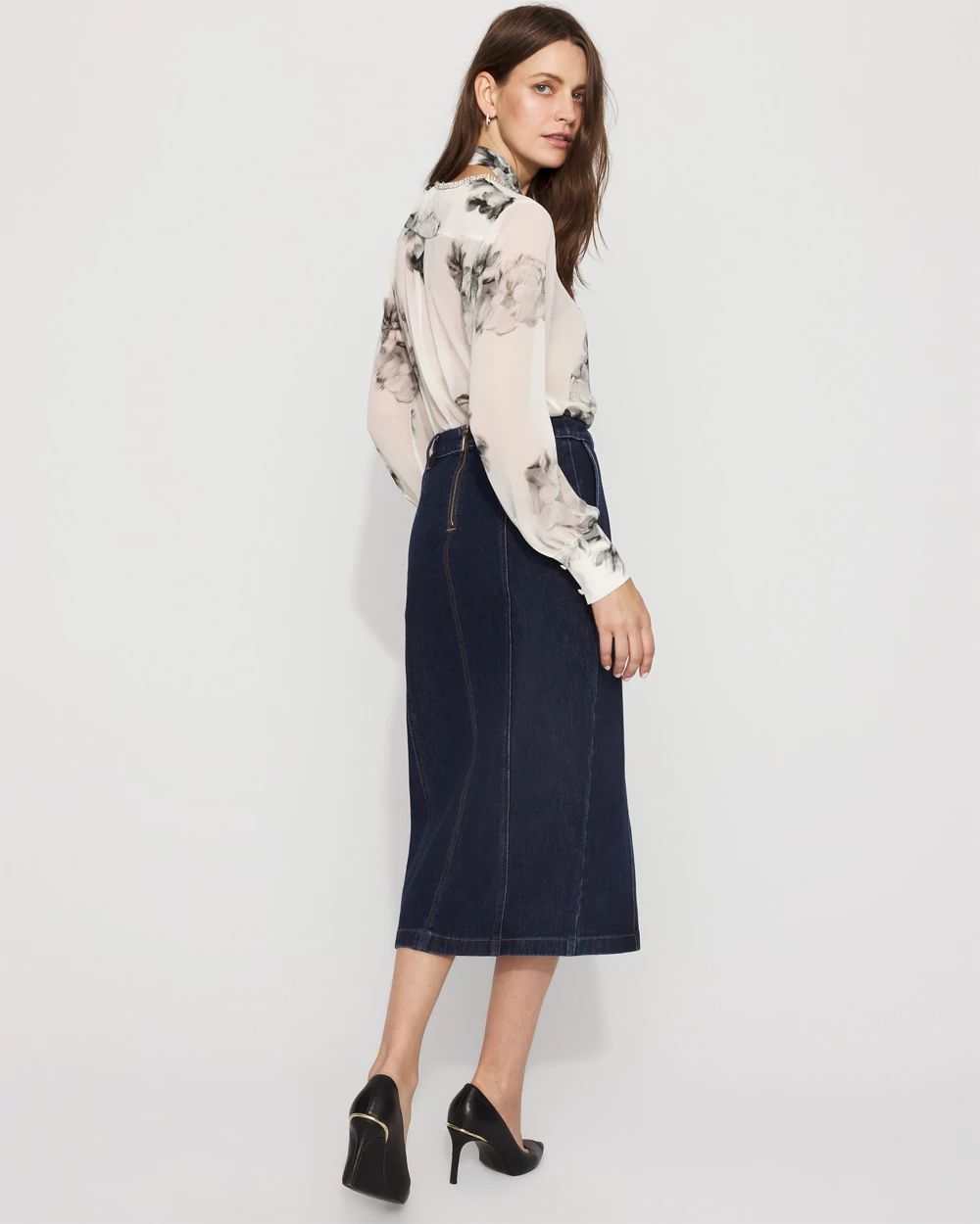 Petite Denim Pencil Skirt