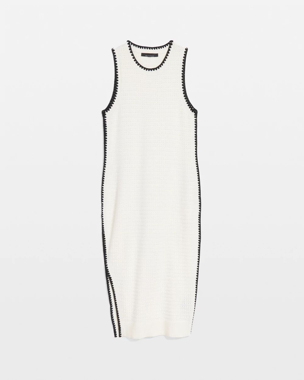 Contrast Trim Sweater Dress