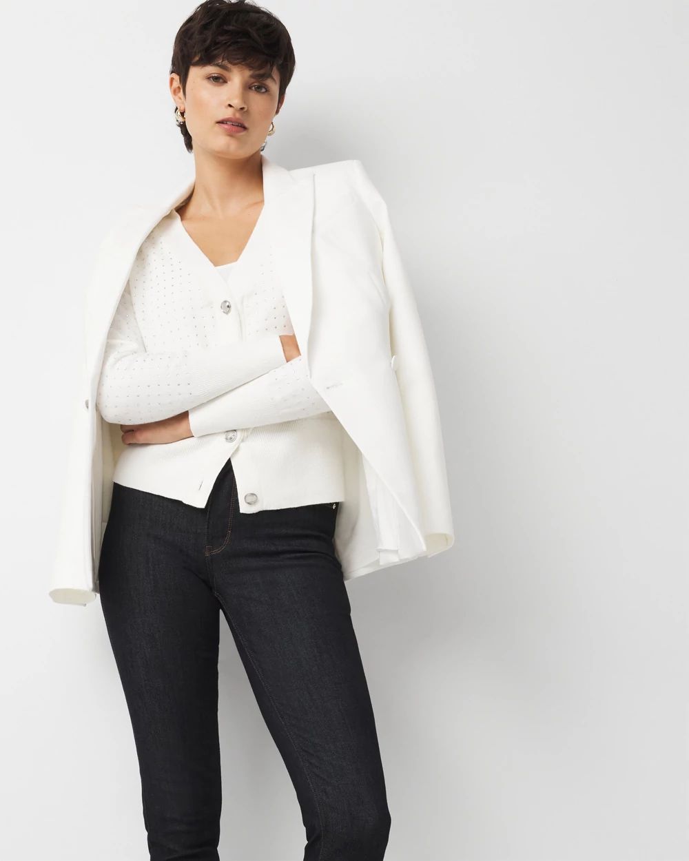 Petite Embellished Cardigan Sweater