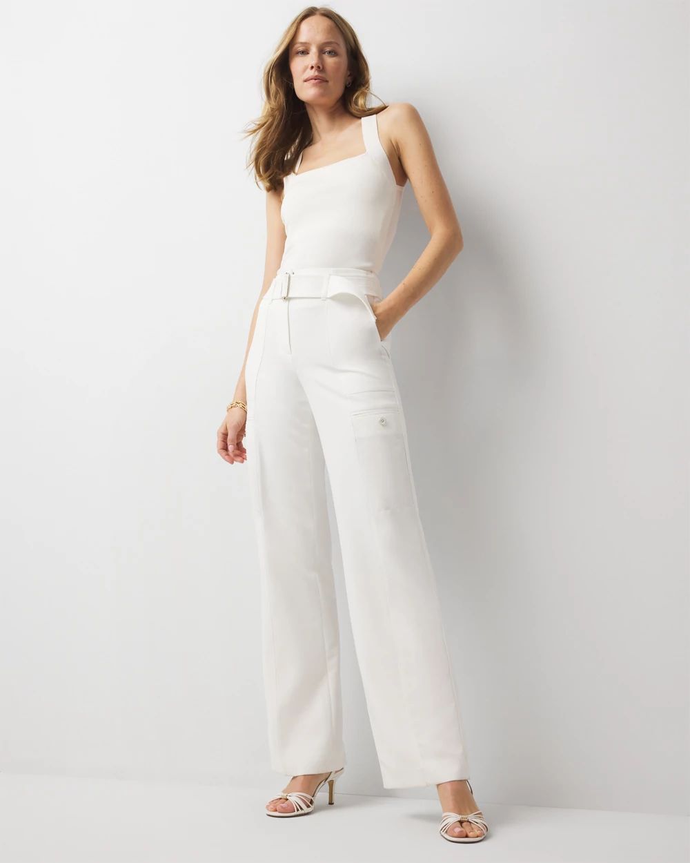 Belted Utility Wide Leg Pant