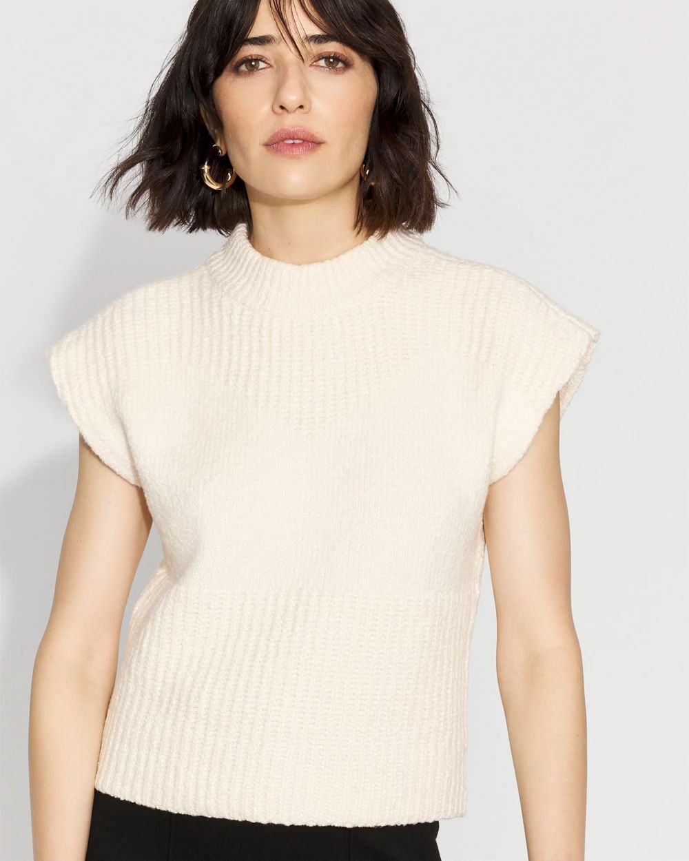 Mock Neck Sweater Vest