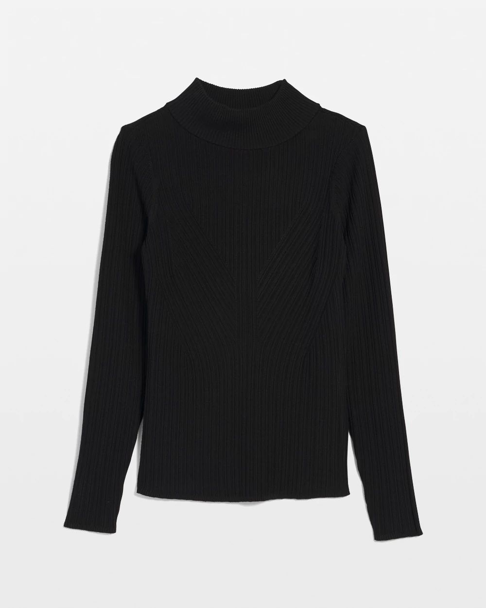 Essential Mock Neck Rib Sweater