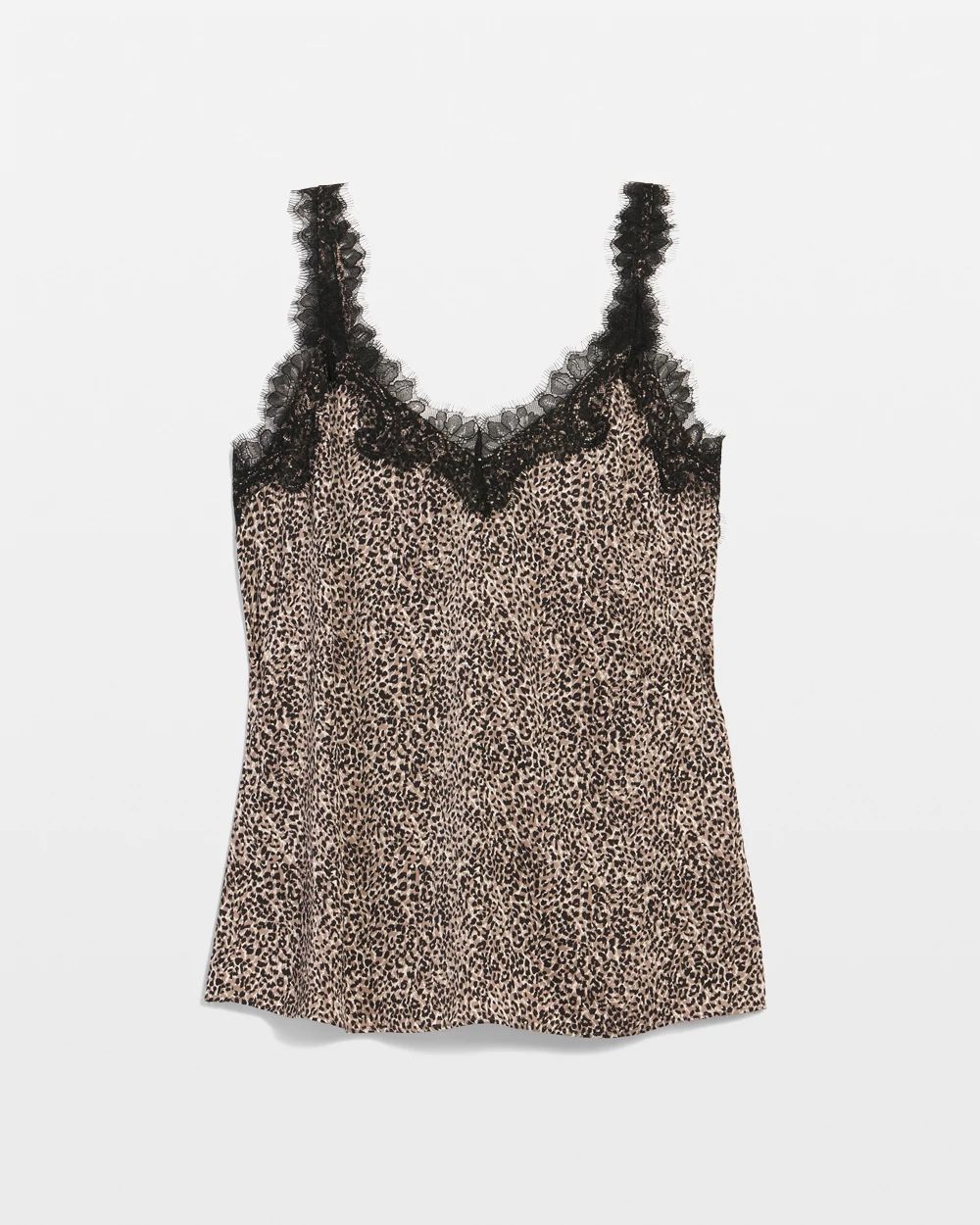 Lace Trimmed Satin Camisole