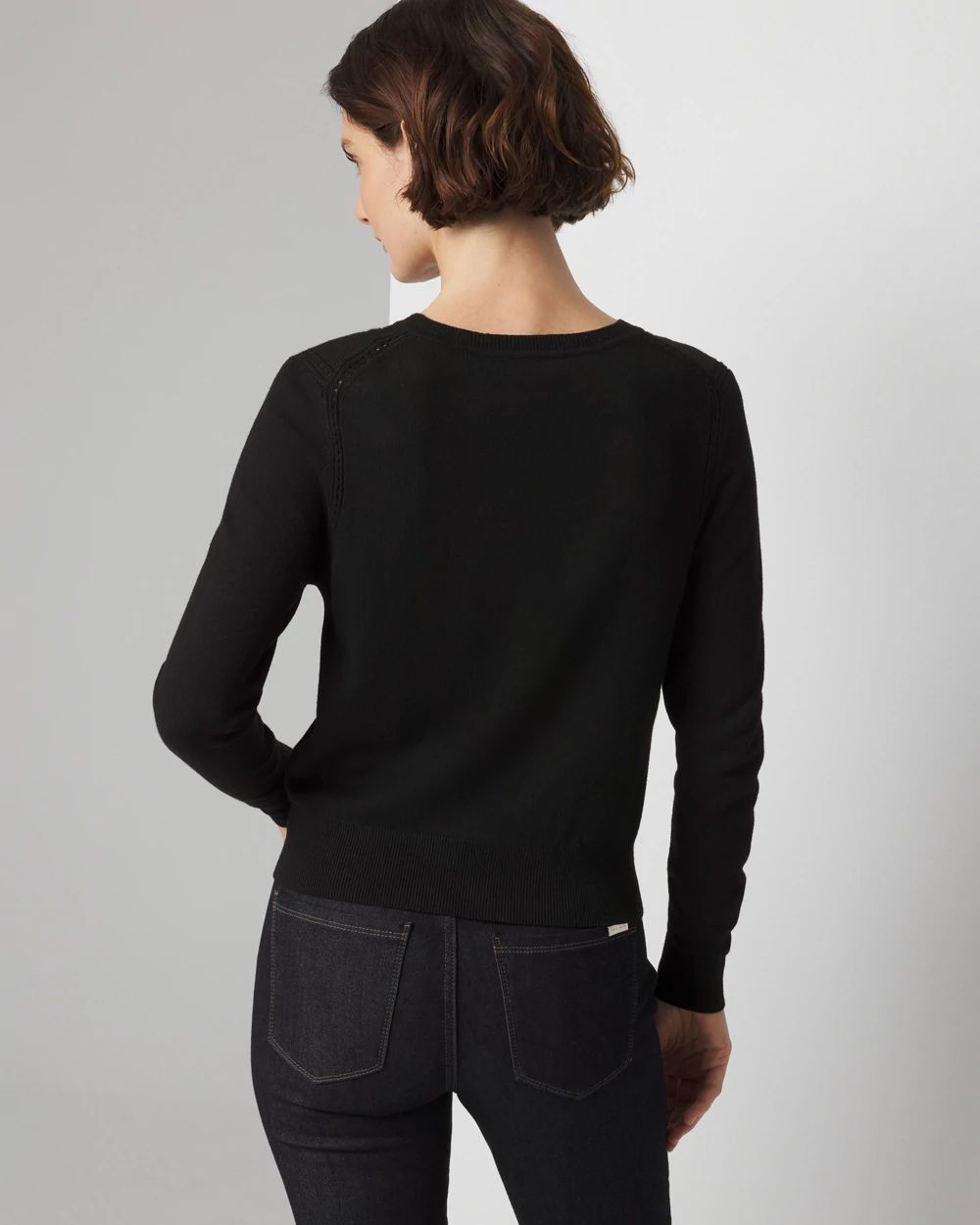 Pointelle Cardigan Sweater