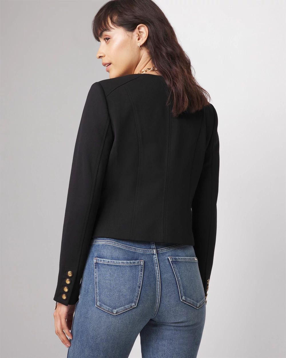 Cropped Luxe Stretch Jacket