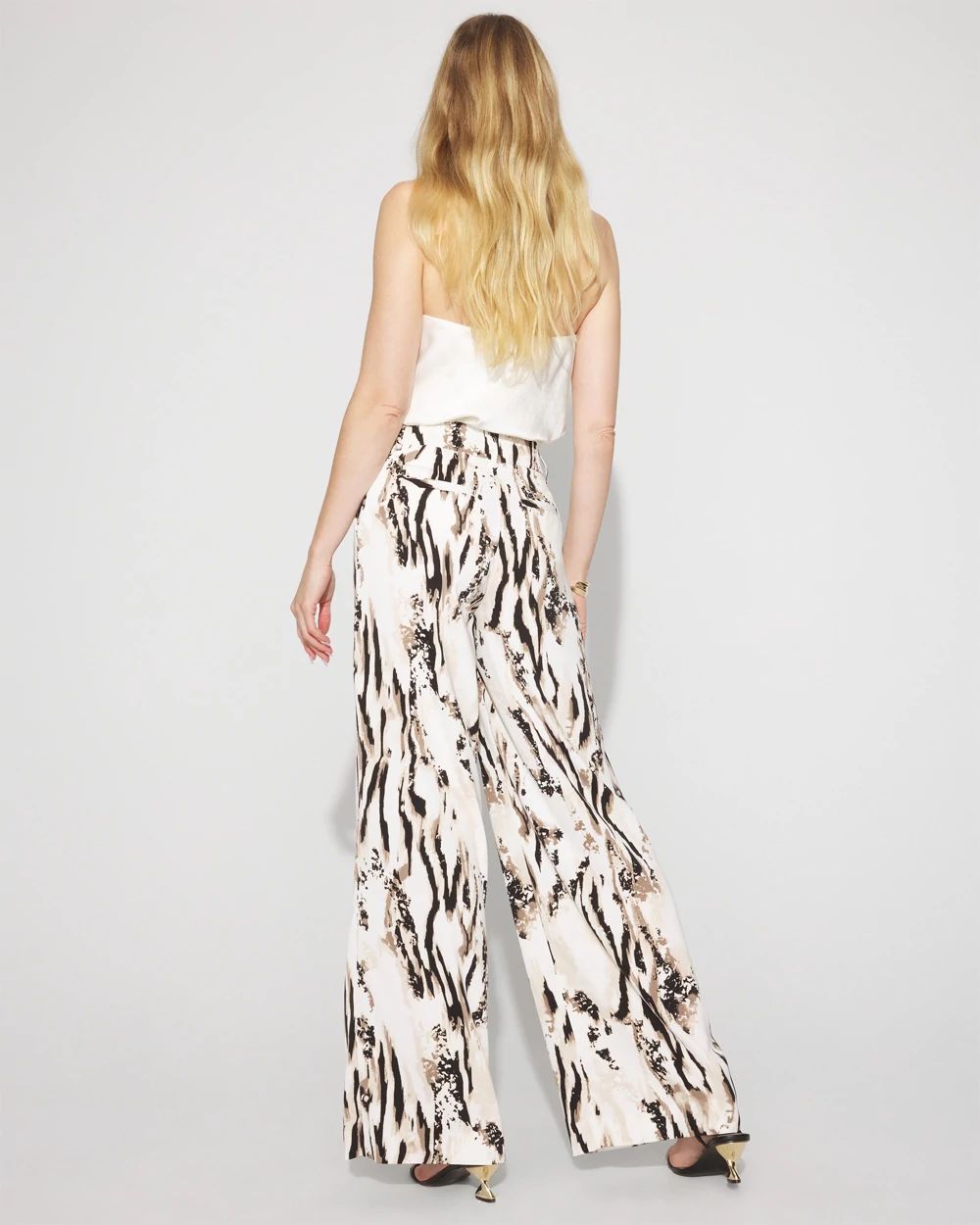 Animal Print Wide-Leg Pant