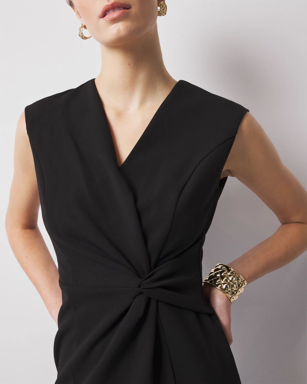 Twist Detail Sheath Dress