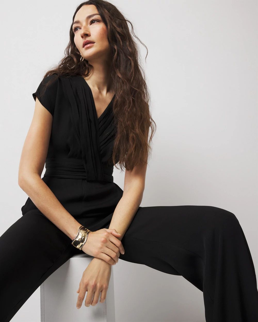 Crossover-Front Jumpsuit