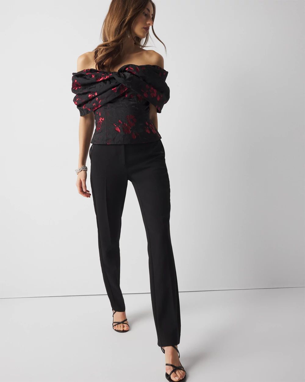 Floral Jacquard Bustier