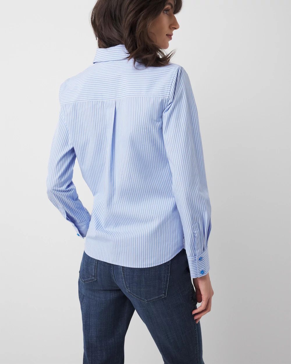 Sequin Striped Poplin Shirt