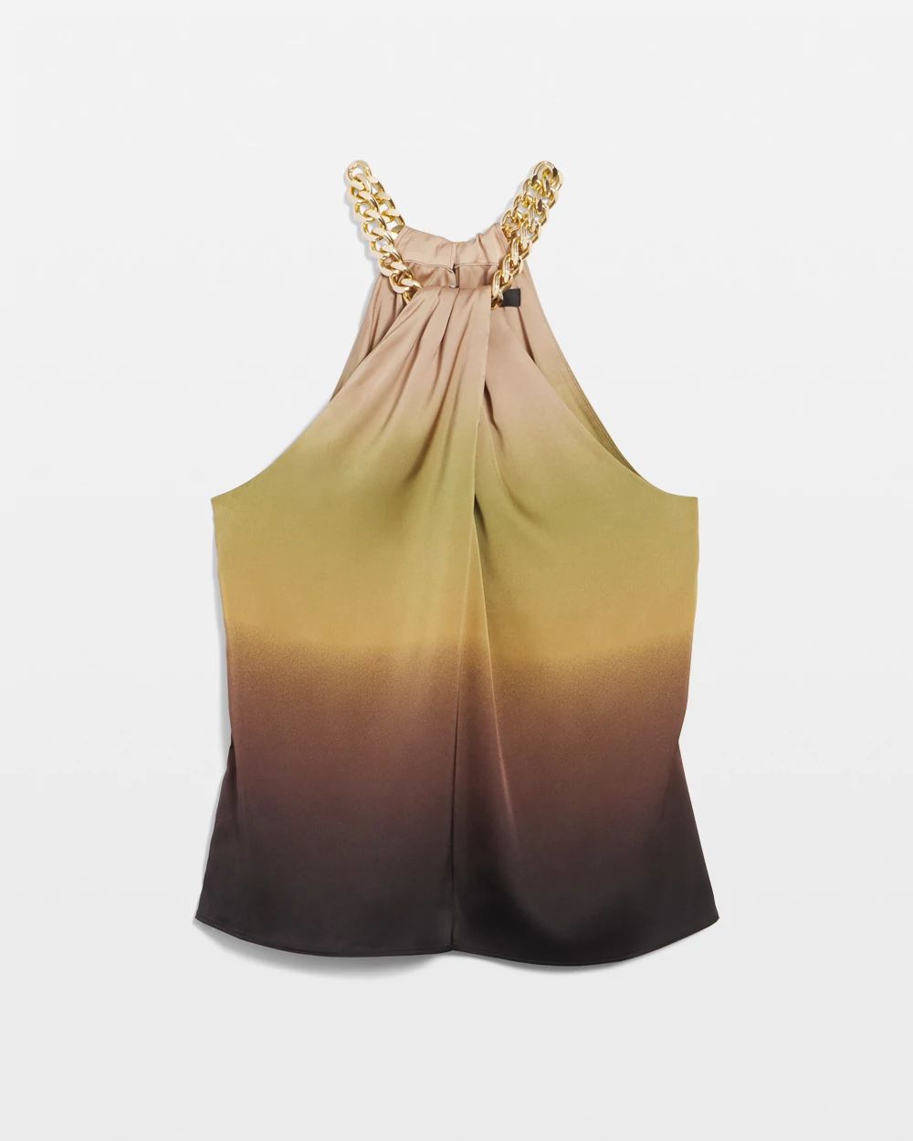 Satin Chain-Neck Halter Top