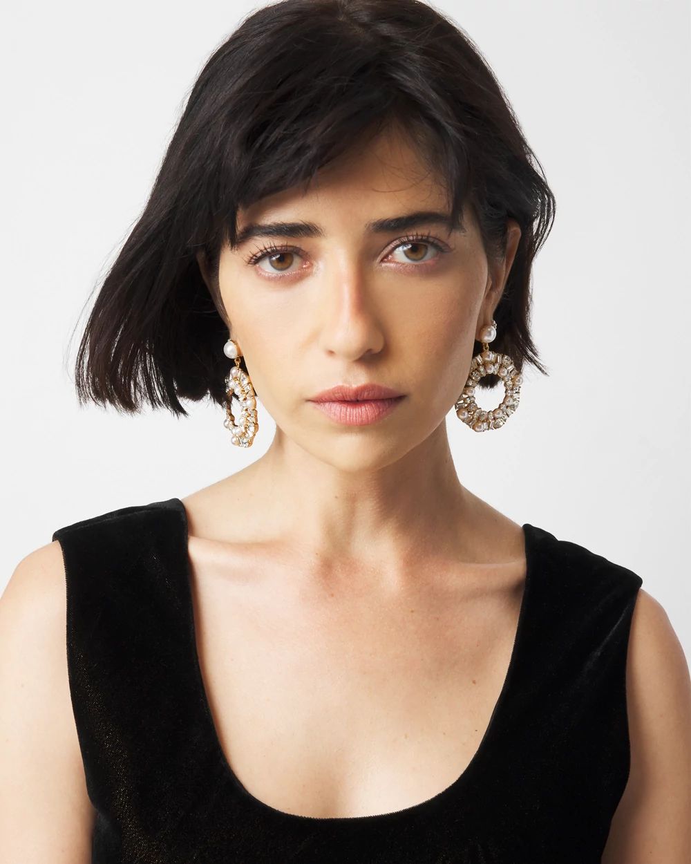 Frontal Hoop Statement Earrings