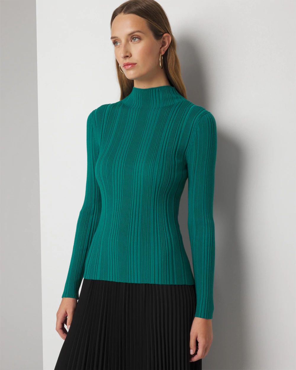 Ribbed Mockneck Sweater