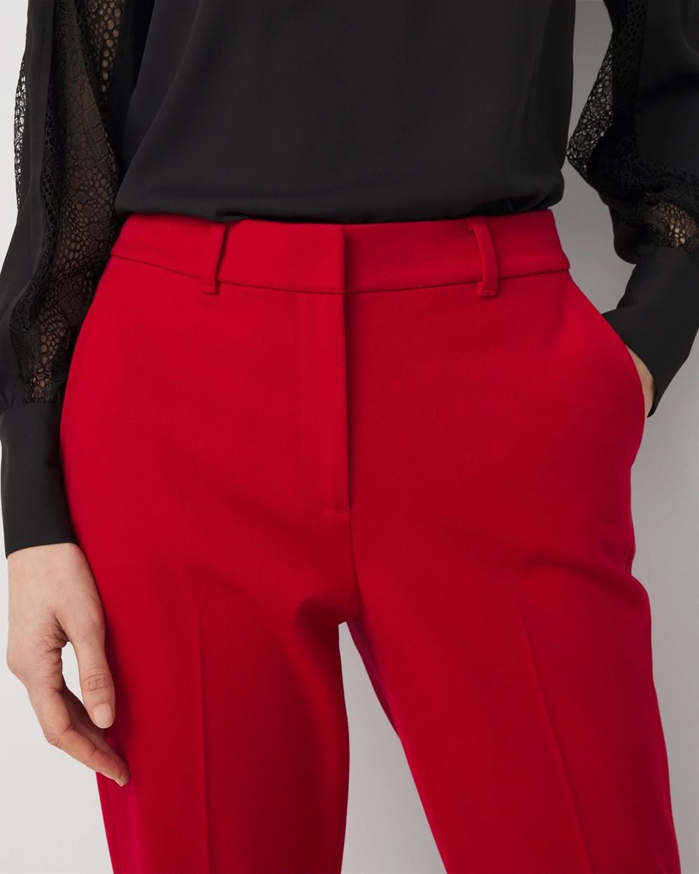High-Rise Elle Slim Ankle Pant