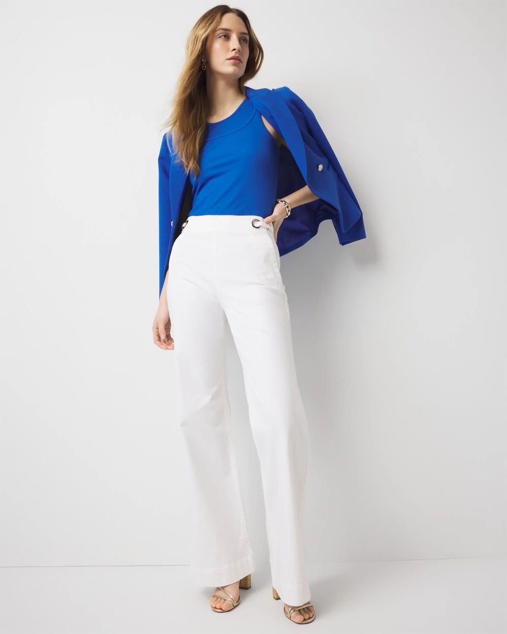 Extra High-Rise Novelty Waist Wide Leg Jean