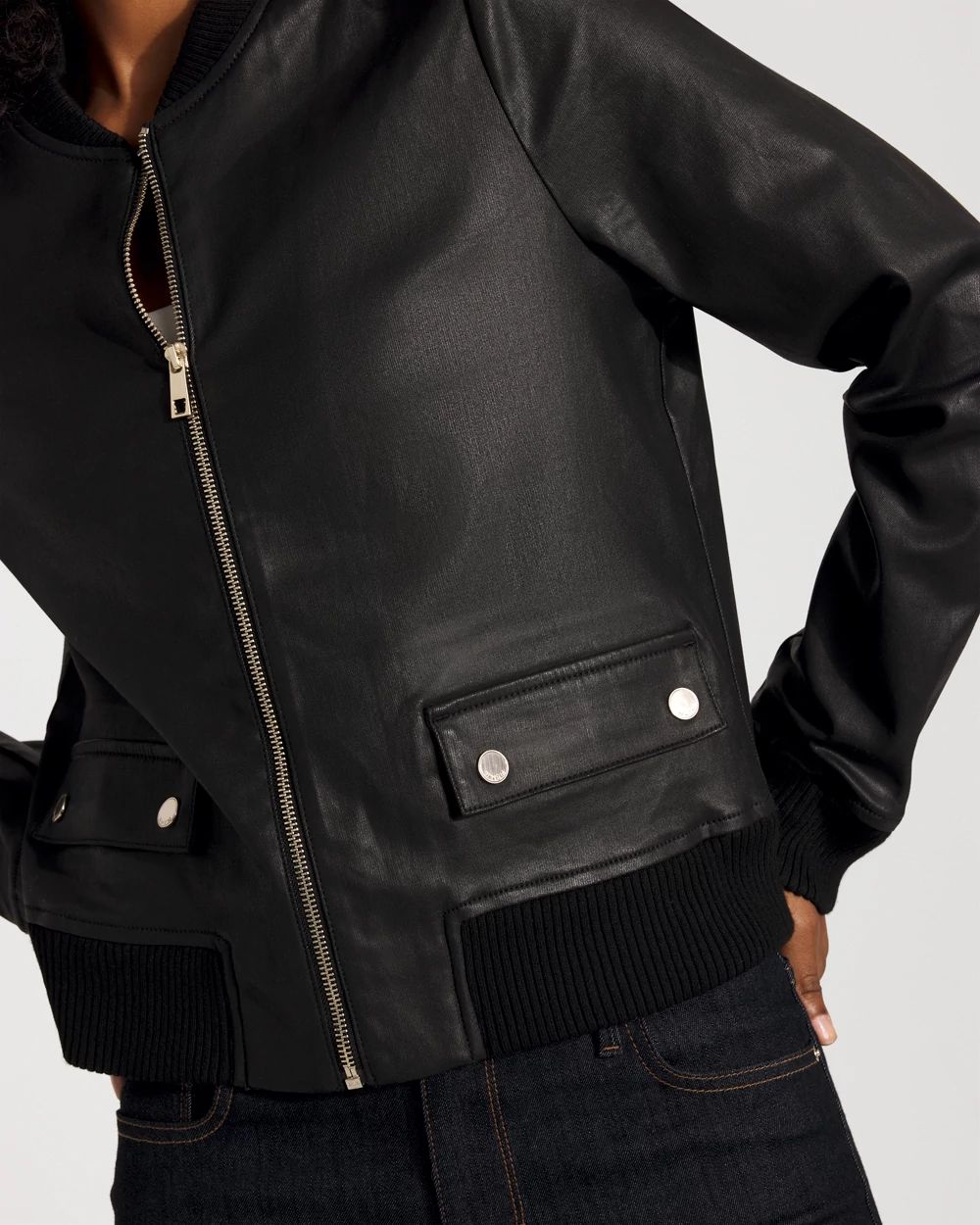 Coated Bomber Jacket