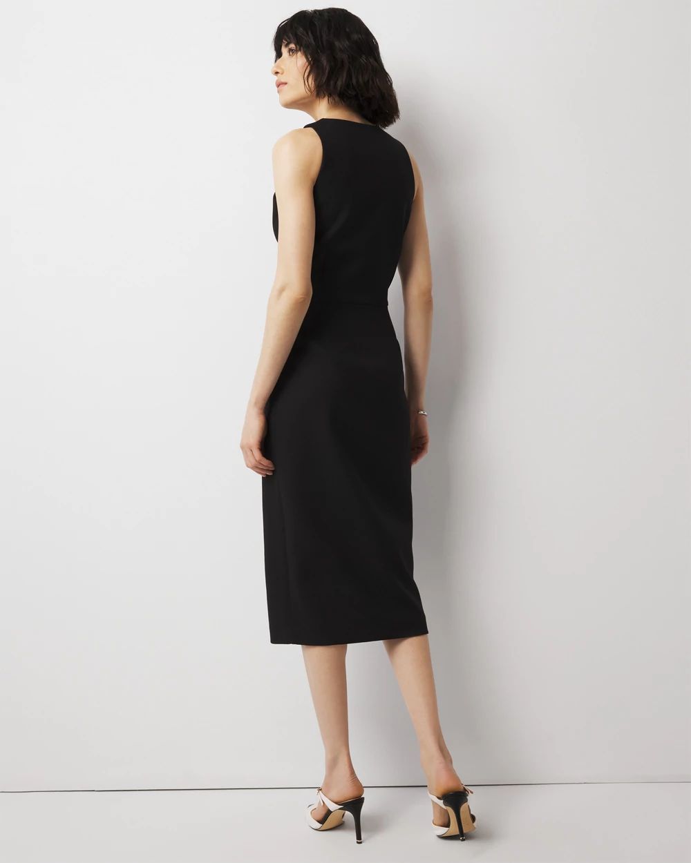 Faux Wrap Sheath Dress