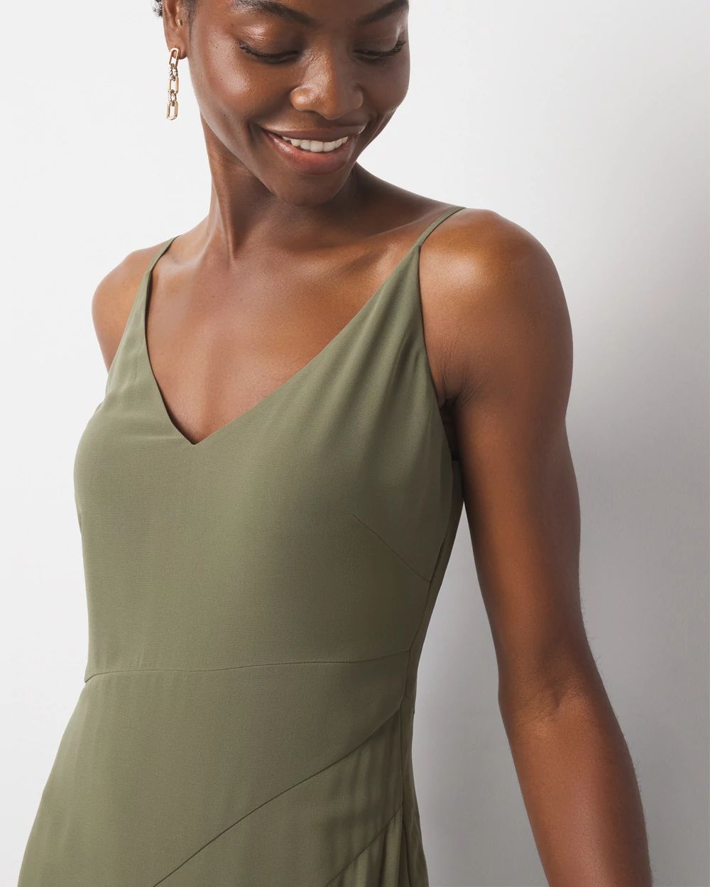 Ruffle Slip Maxi Dress