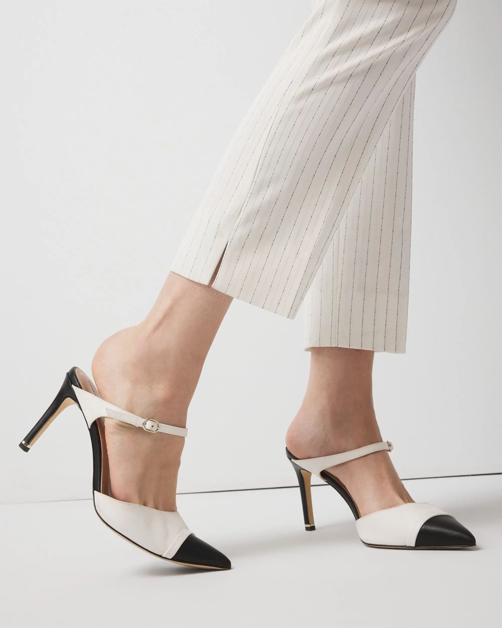 High-Rise Straight Pinstripe Pant