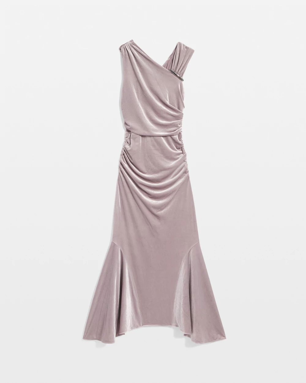 Petite Peekaboo Back Velvet Dress