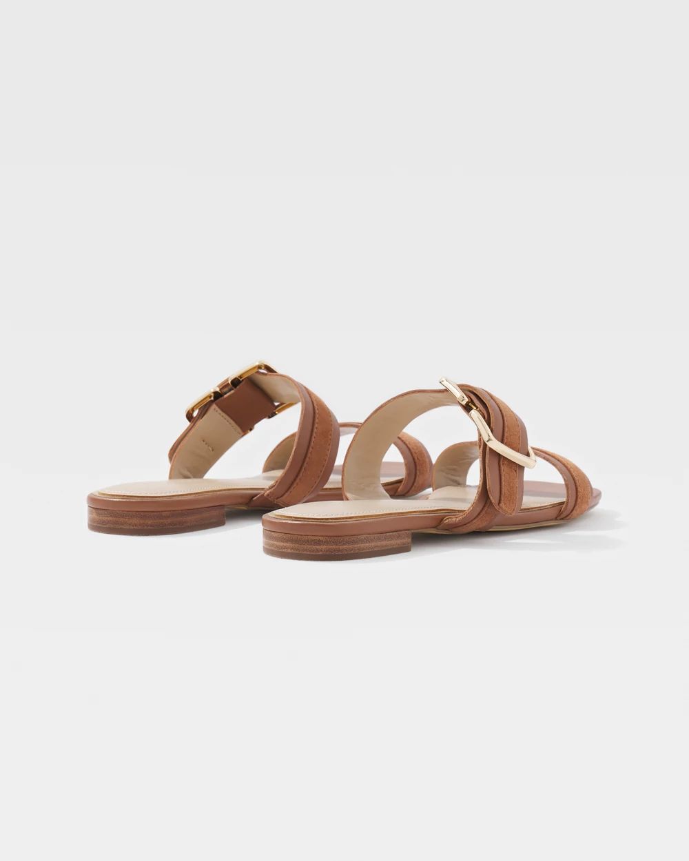 Gold Buckle Flat Sandal