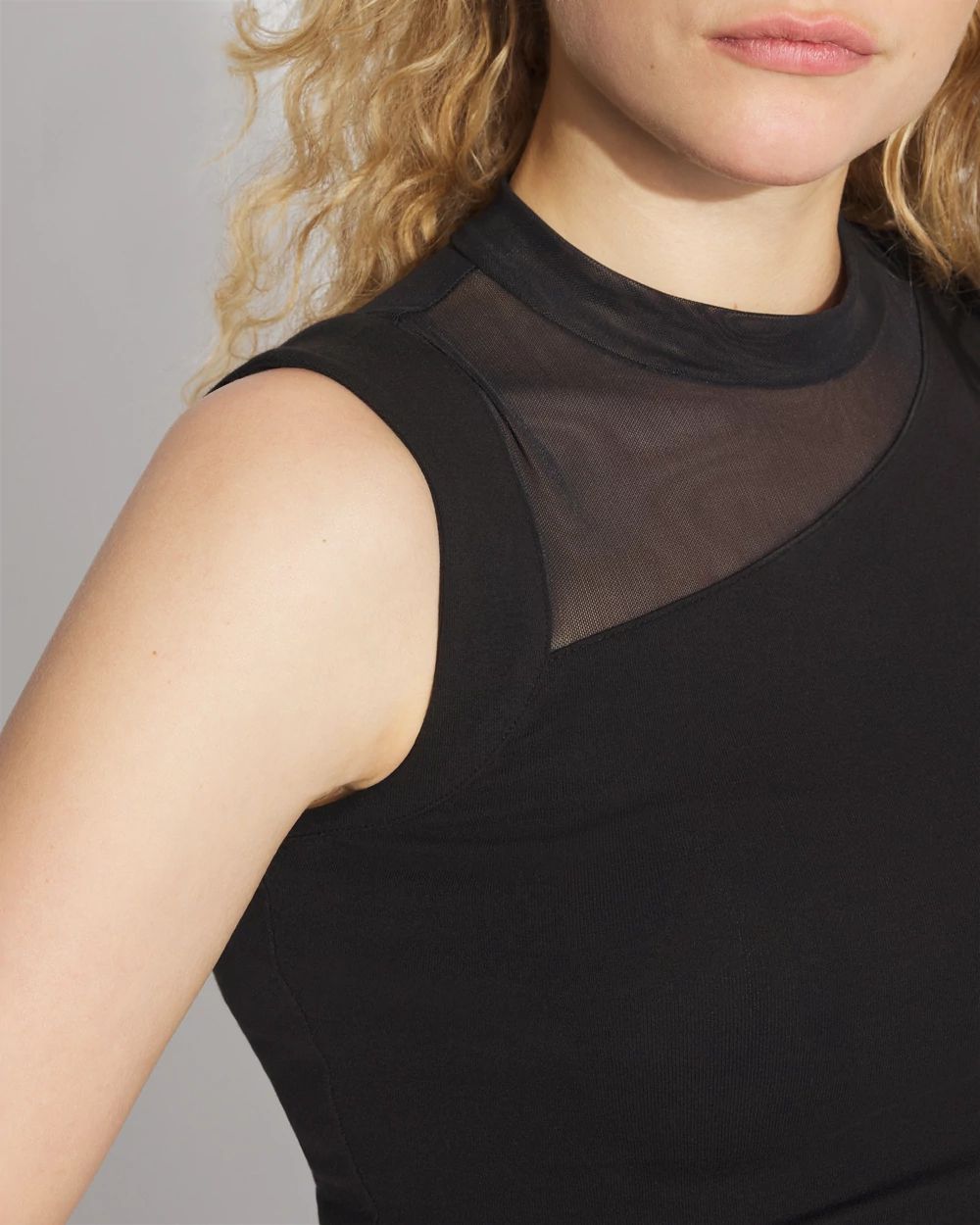 WHBM FORME™ All Ways Stretch Mesh Inset Top