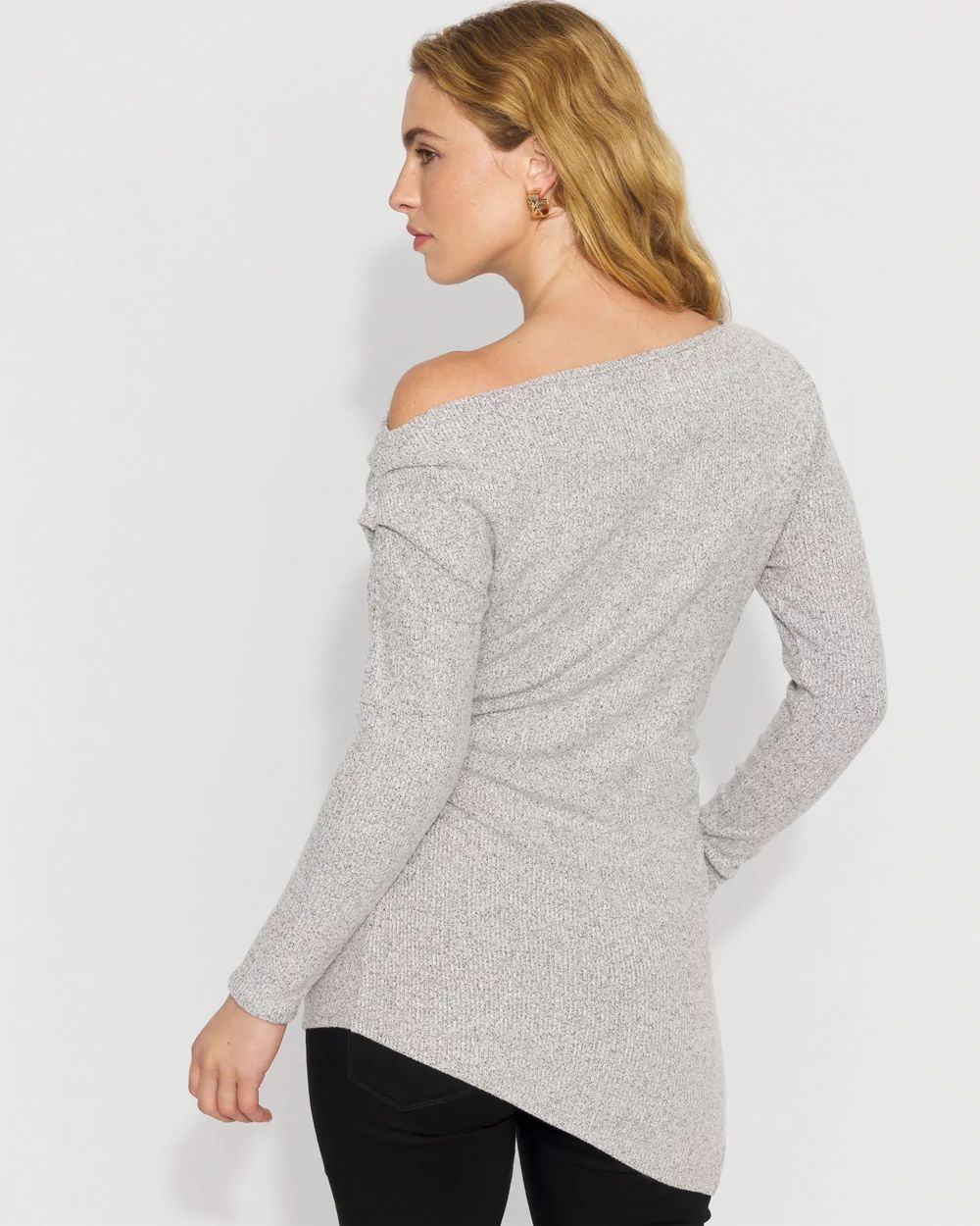 Asymmetrical Rib Snit Top