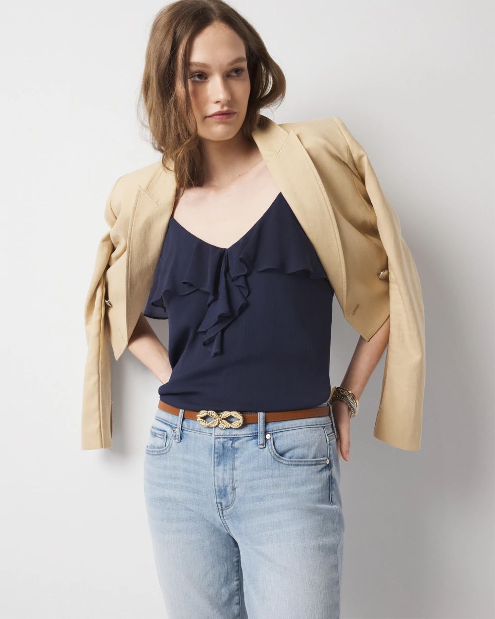 Chiffon Ruffle Camisole