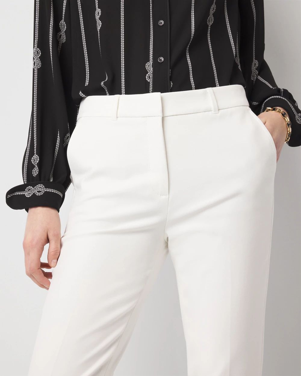 WHBM® Elle Slim Ankle Comfort Stretch Pant click to view larger image.