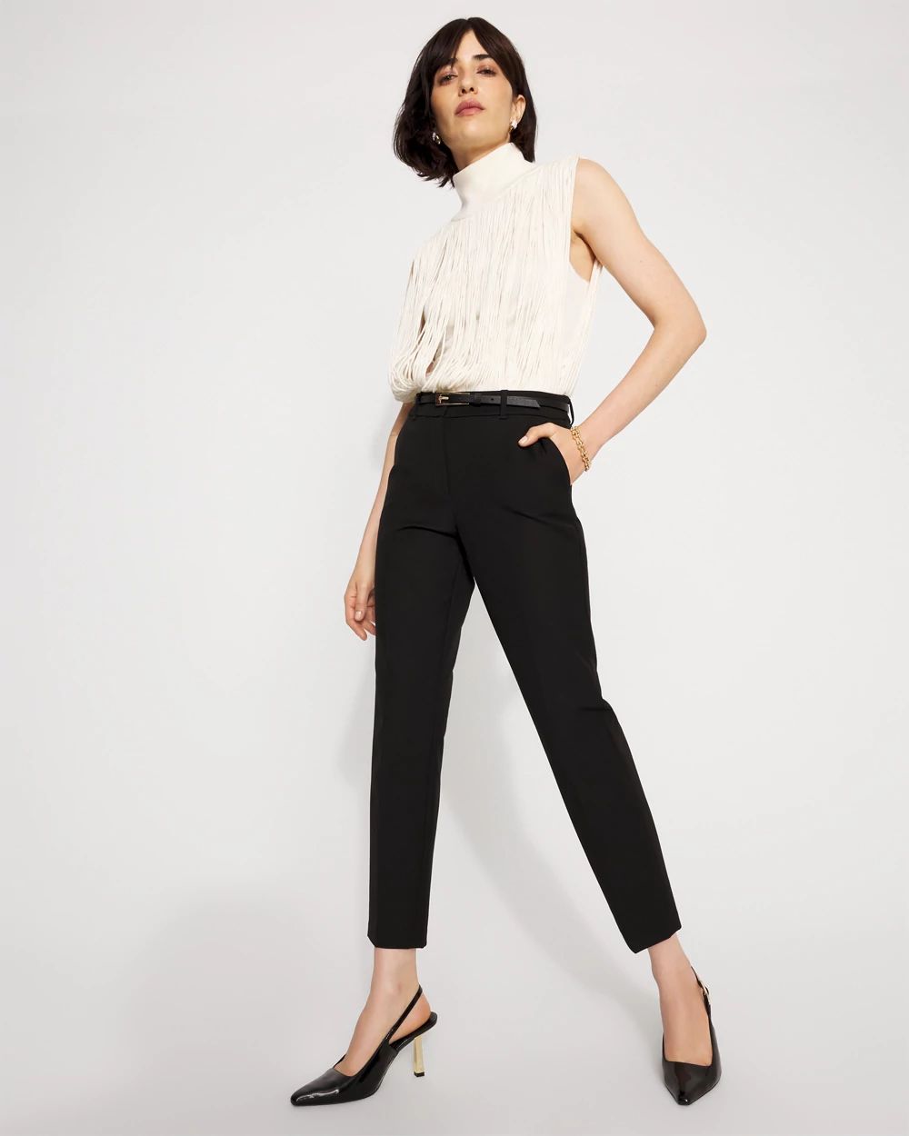 Mid-Rise Elle Slim Ankle Pant