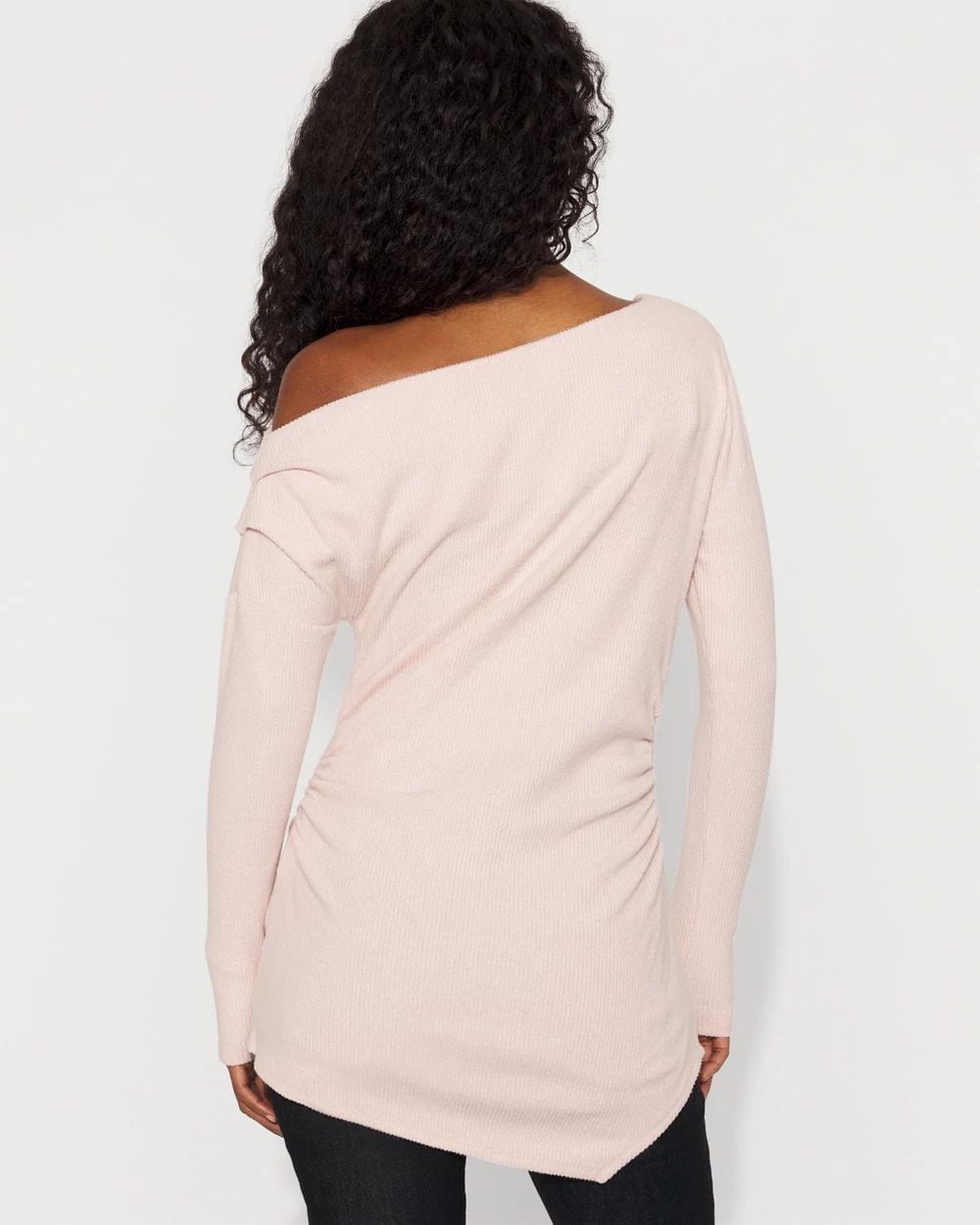 Asymmetrical Rib Snit Top
