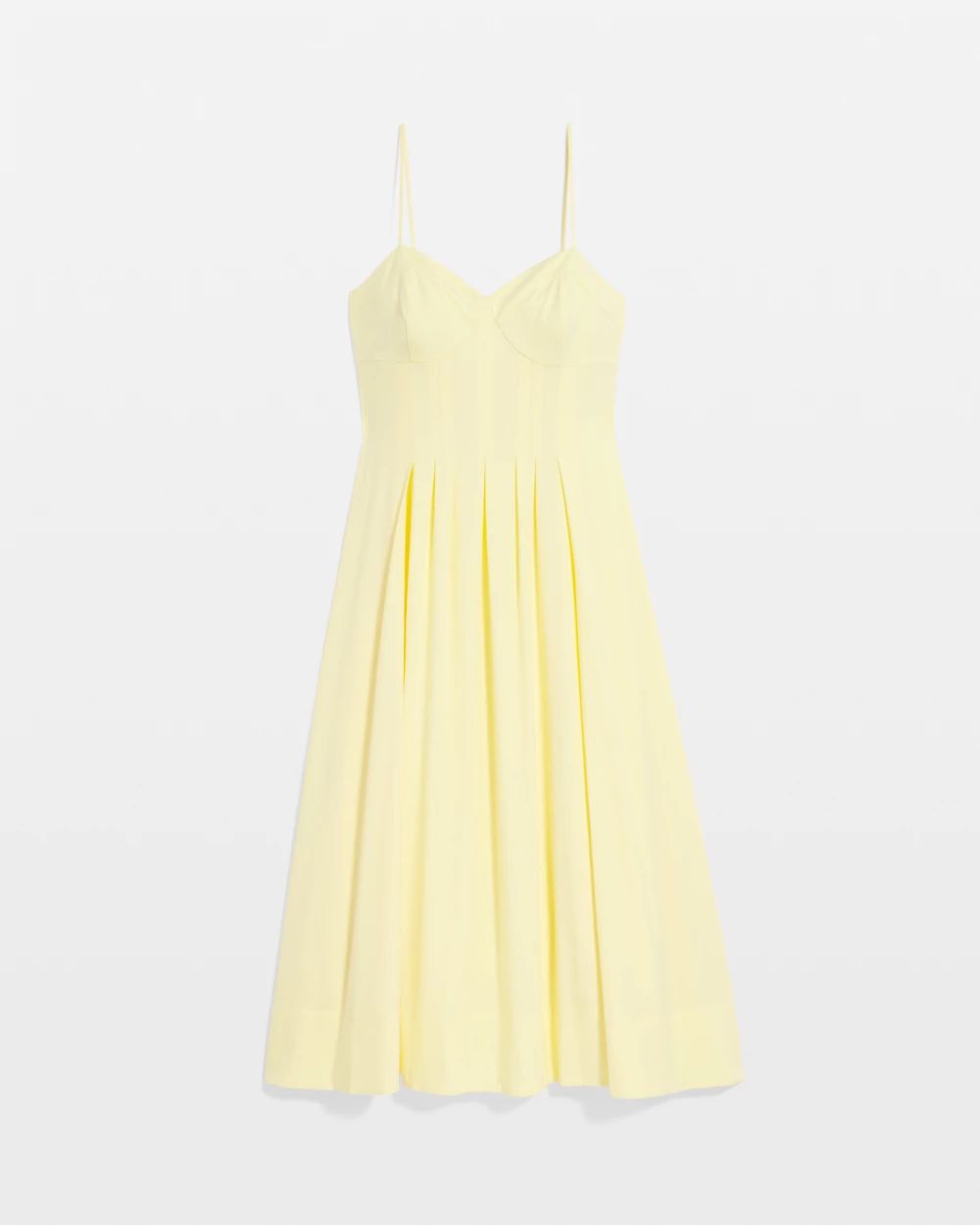 Petite Poplin Corset Midi Dress