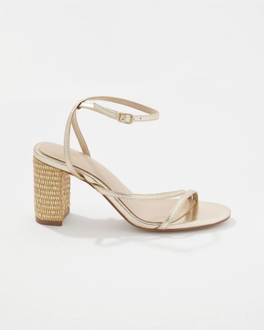 Gold Raffia Sandal