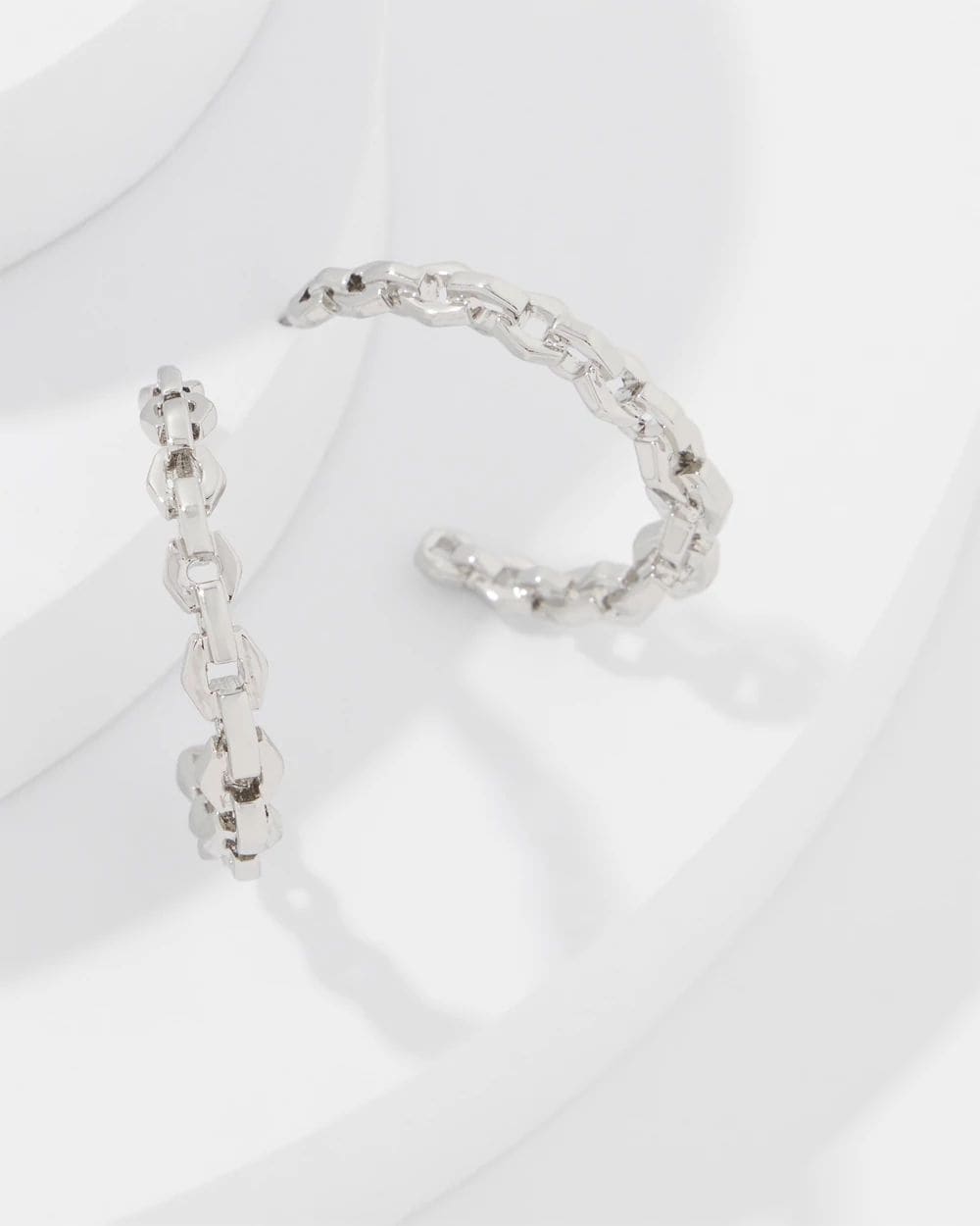 Geometric Links Hoop Earrings