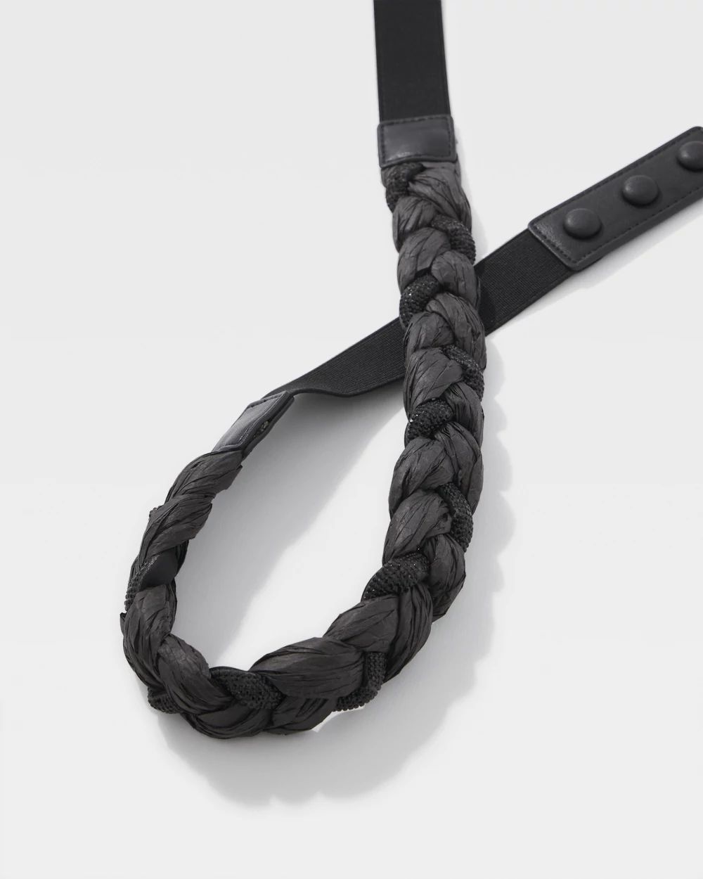 Braided Raffia Stretch Belt
