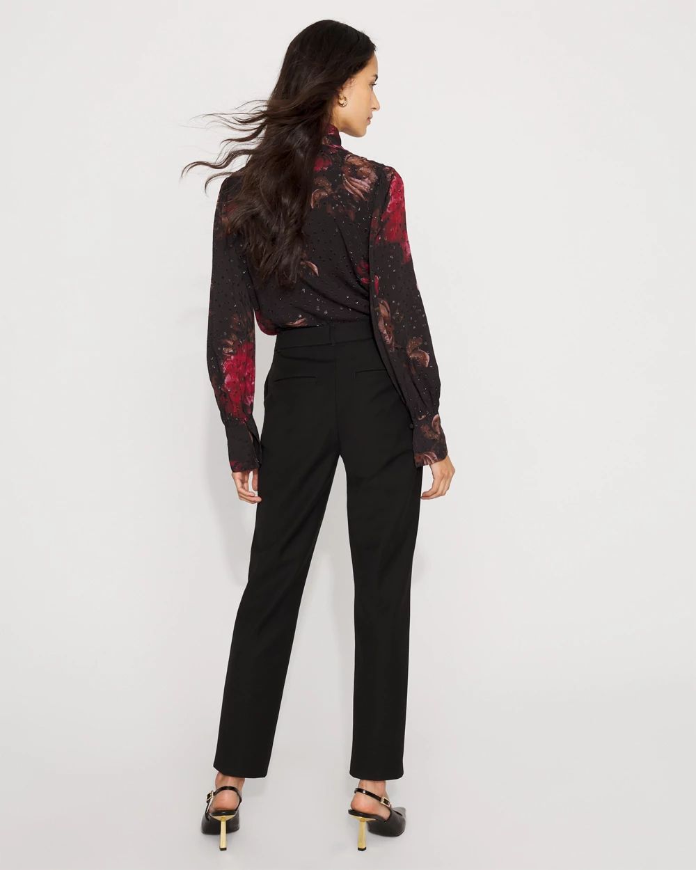 High-Rise Elle Slim Ankle Pant