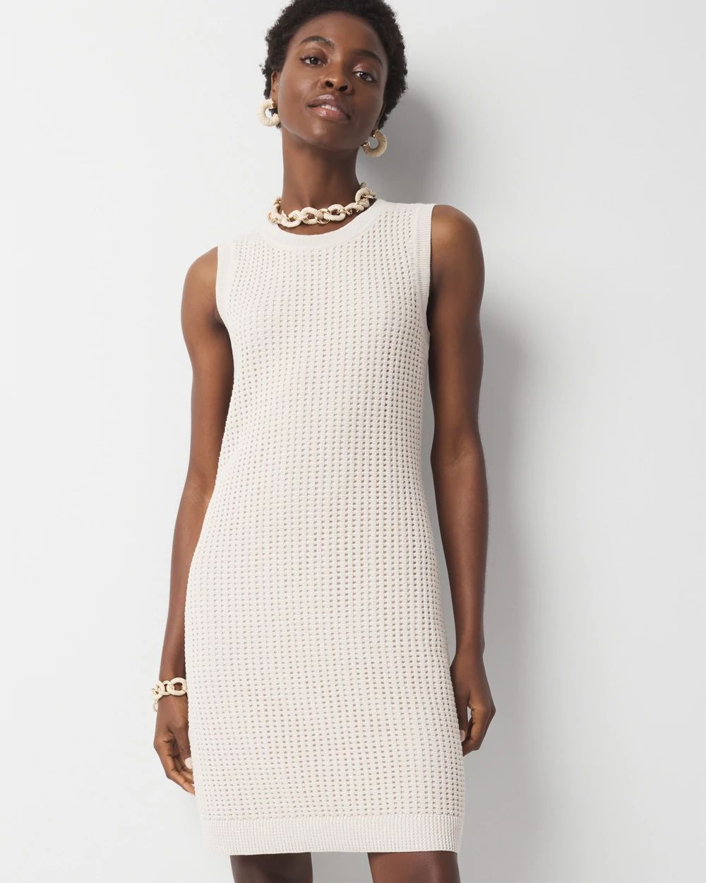 Sequin Crochet Mini Dress