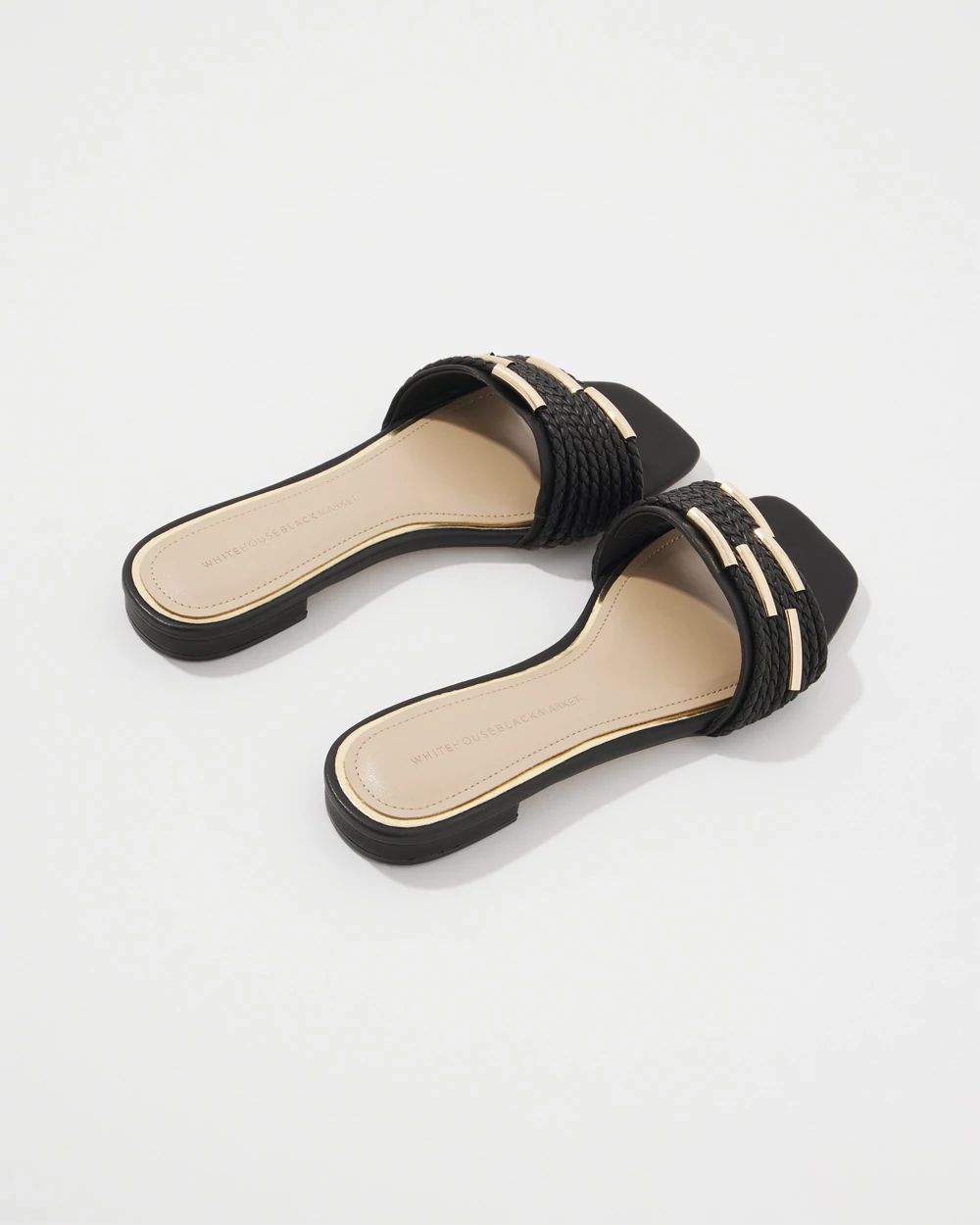 Braided Strap & Gold Flats