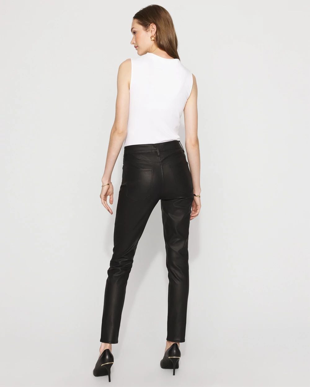 High-Rise Skinny Coated Jean