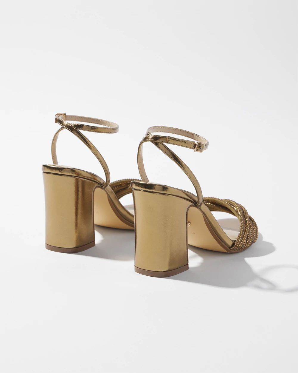 Crystal Embellished Strappy Heels