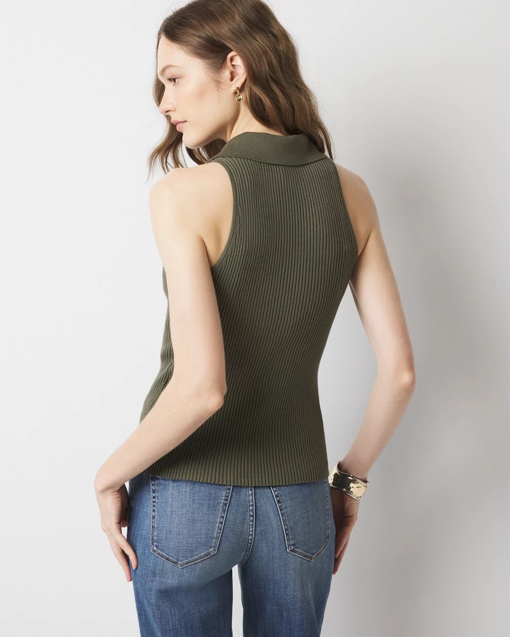 Henley Sweater Tank Top