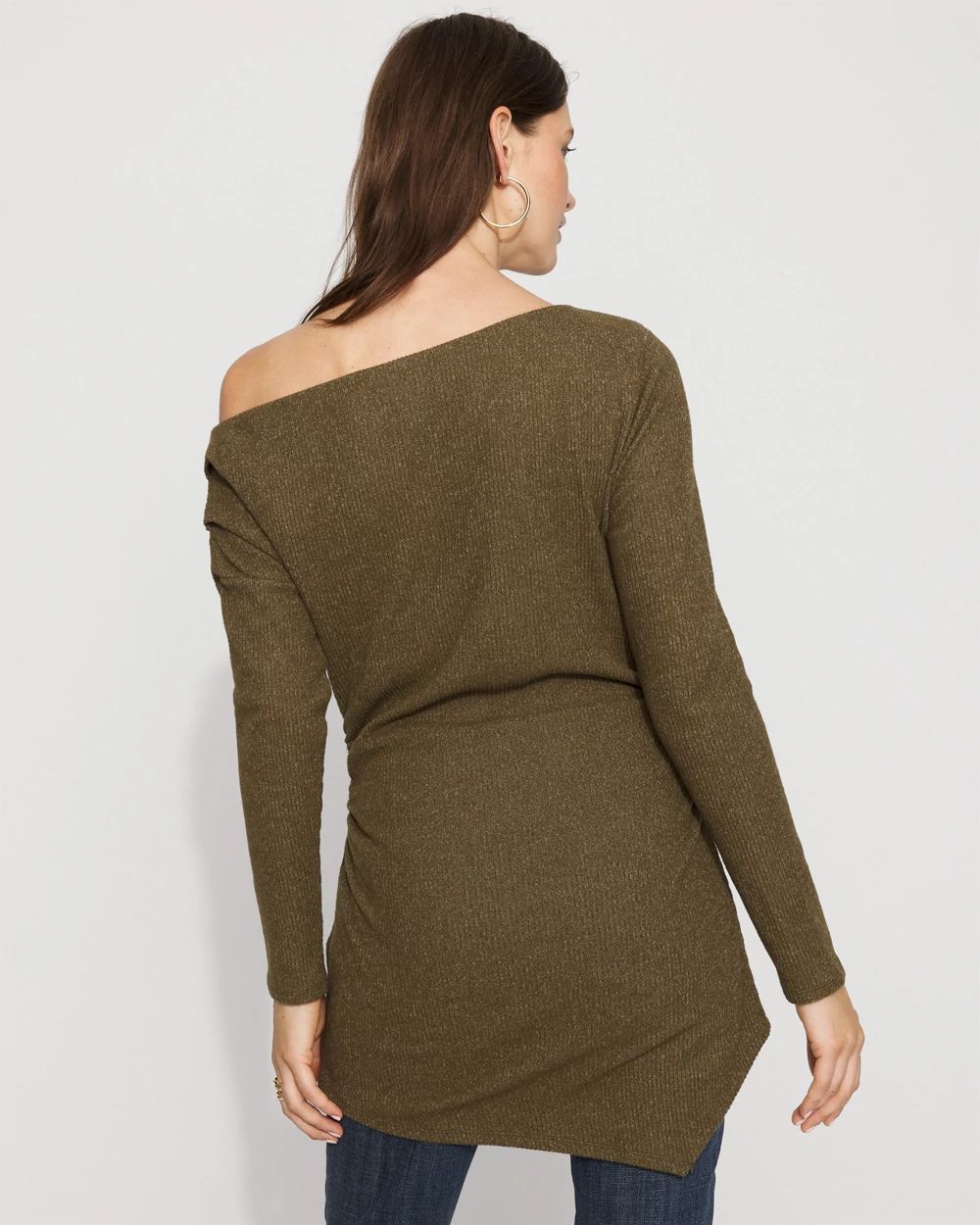 Asymmetrical Rib Snit Top