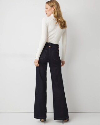 High-Rise Mariner Wide Leg Jeans click to view larger image.