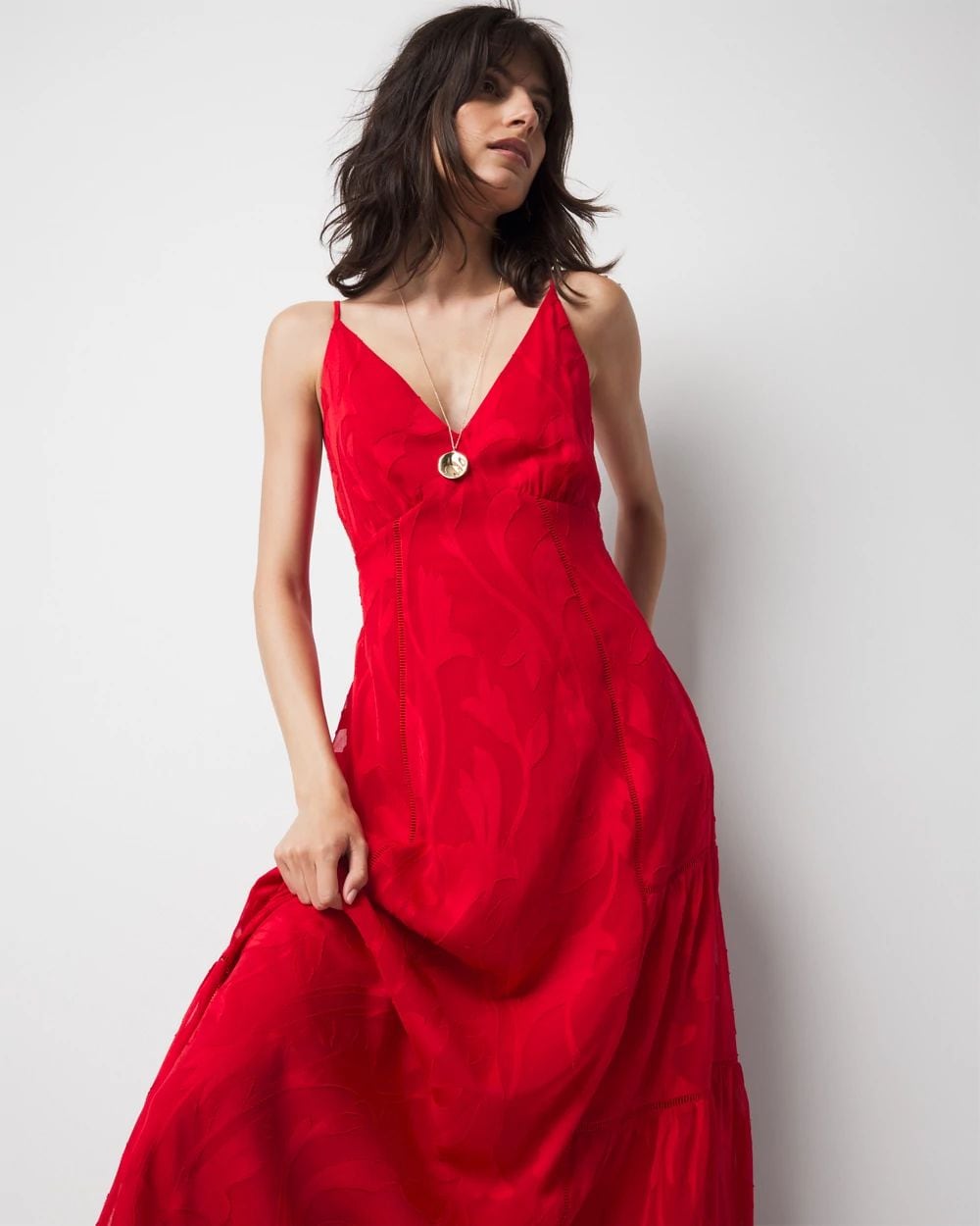 Chiffon Burnout Maxi Dress