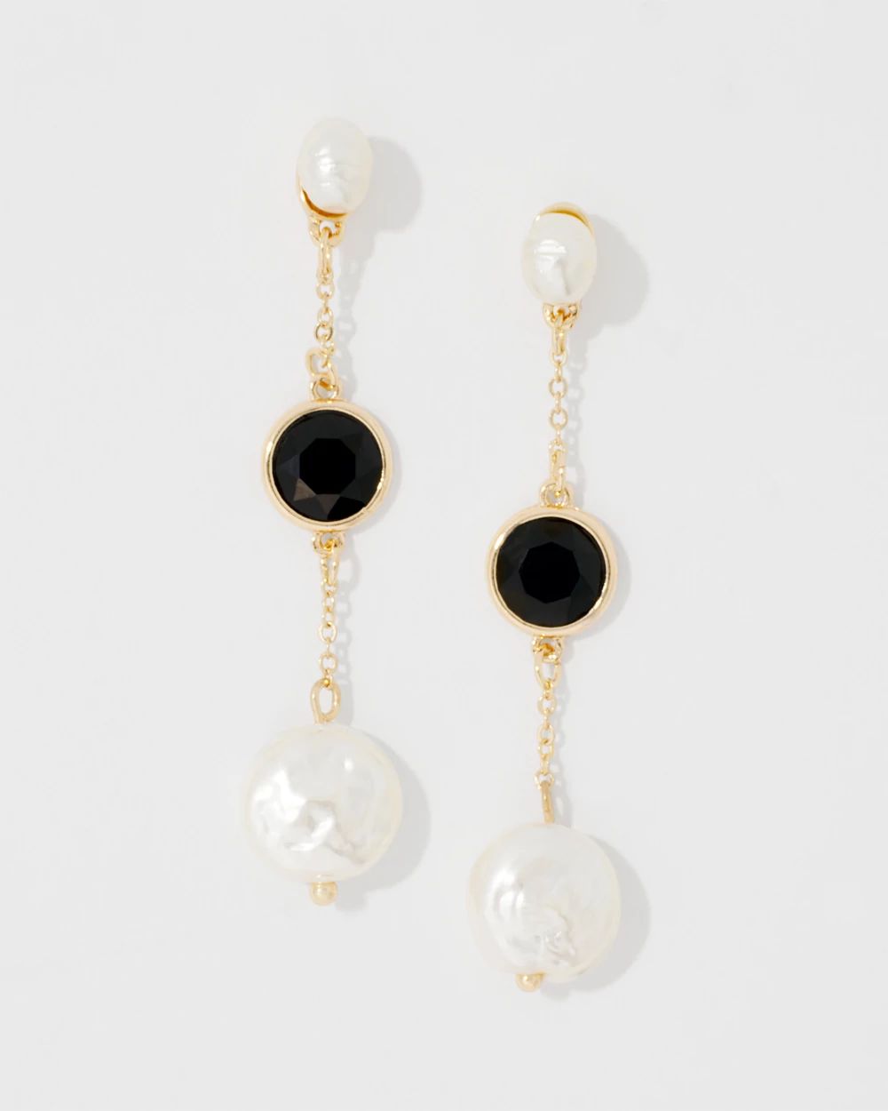 Black + White Linear Earrings